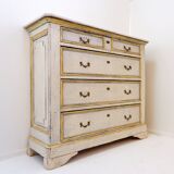 Antique Italian chest of drawers with marble top