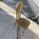 Vintage Paolo Salice set — Smoked glass table and 4 yellow straw chrome metal chairs (set of 5)