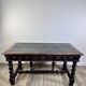 Louis XIII style oak desk stamped Mombro Ainé 19th century