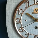 Vintage formica clock silent rectangular wall clock "Super Quinze Vert"