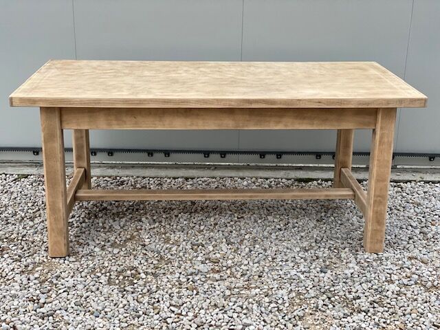 Table de ferme poncée 176 cm