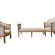 classic lounge with chaise longue - 3 pieces