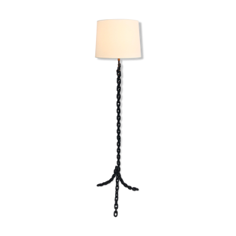 Chainlink Floor Lamp 1970s French Mid-century Sculpture