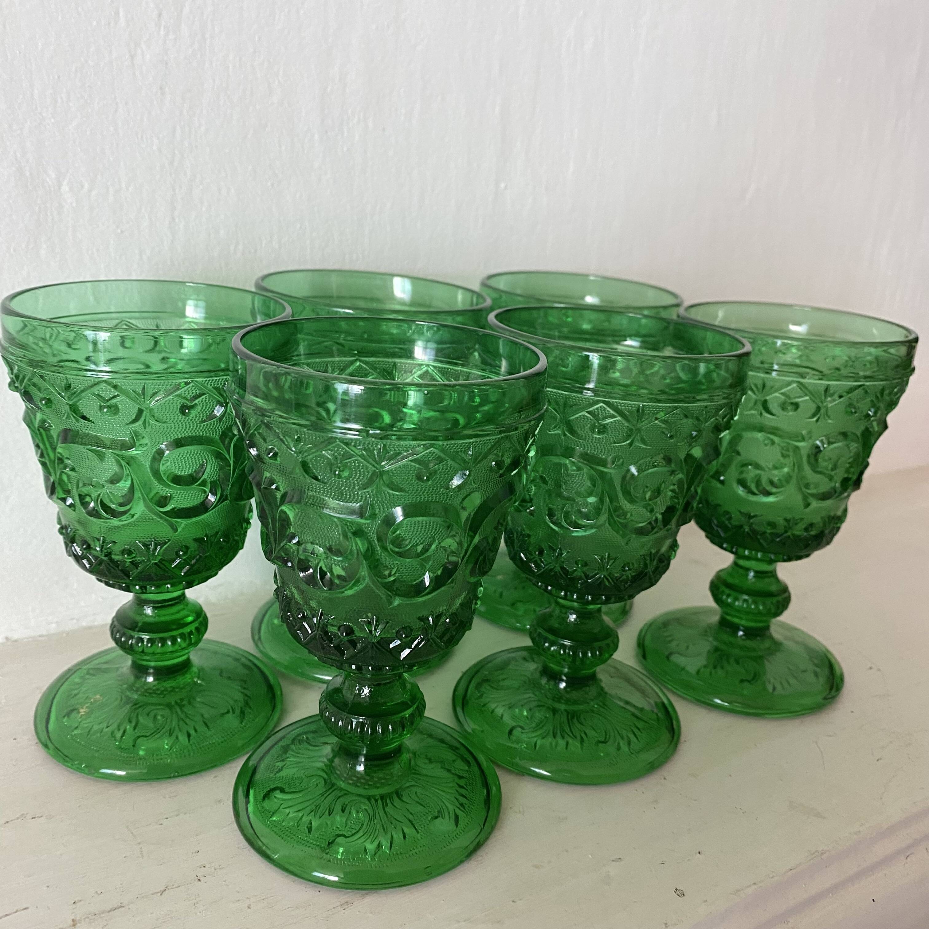 Baroque style stemmed glasses