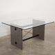 Glass coffee table, Italian design, 1960s, made in Italy