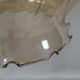 Lustre en verre travaillé et laiton