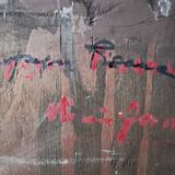 Peinture de paysage Arnaccio Pise années 1950 Ferruccio Rosini (Livourne 1932-2021)