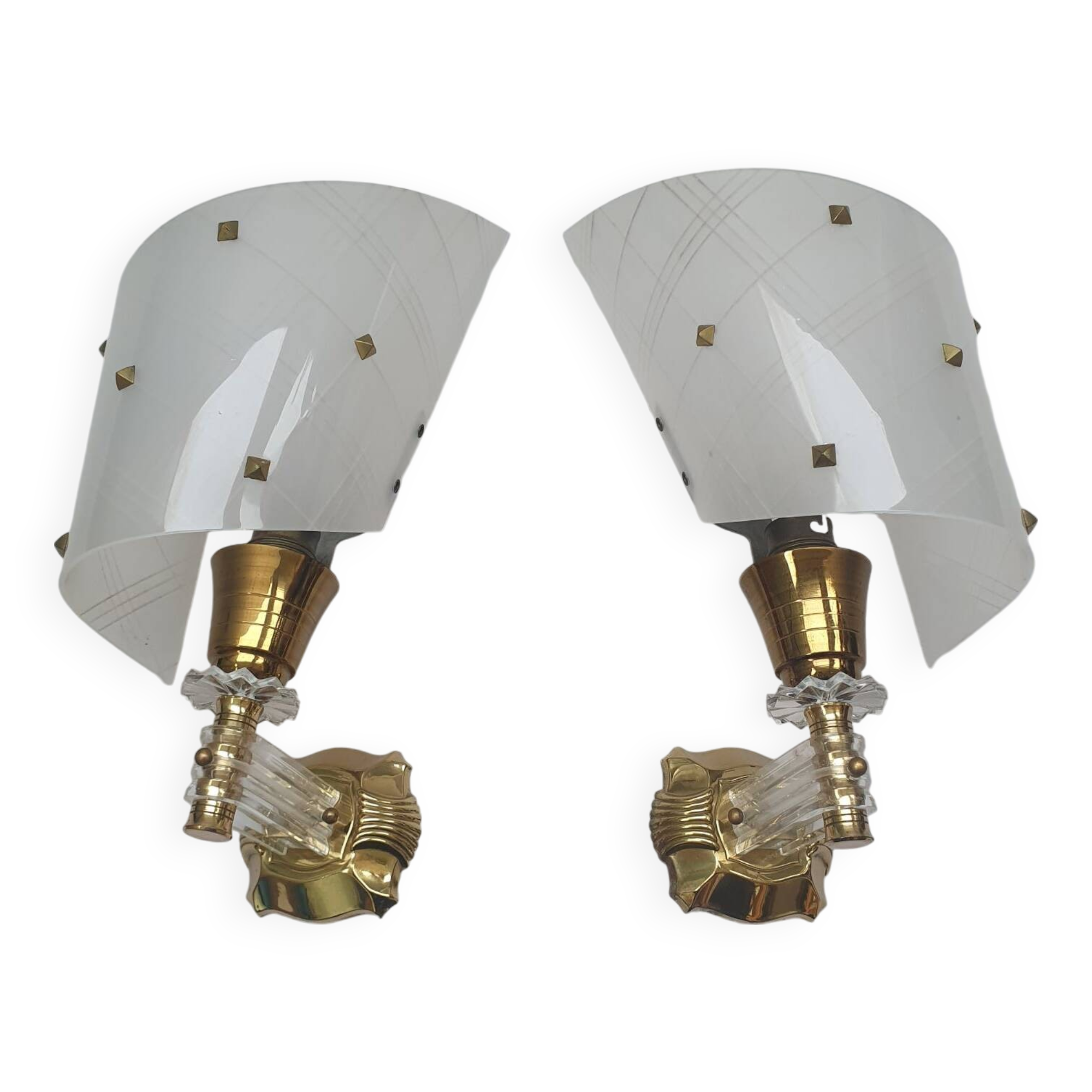 Pair of vintage rockabilly wall lights from the 60s