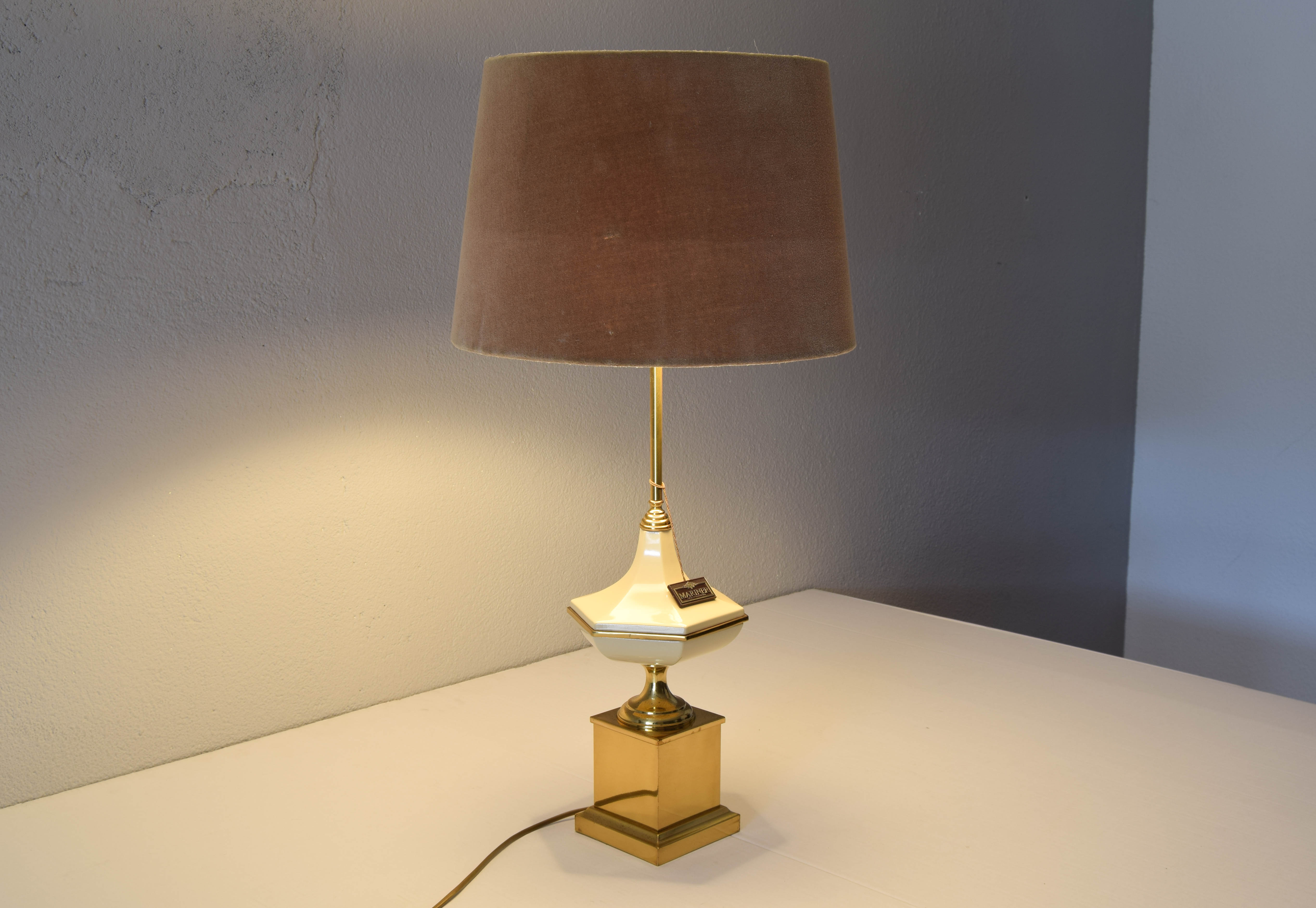 Hollywood regency brass mariner table lamp mid century, spain