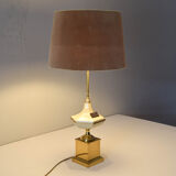 Hollywood regency brass mariner table lamp mid century, spain