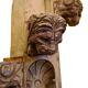 Elément français en bois à têtes de lion, 18ème siècle