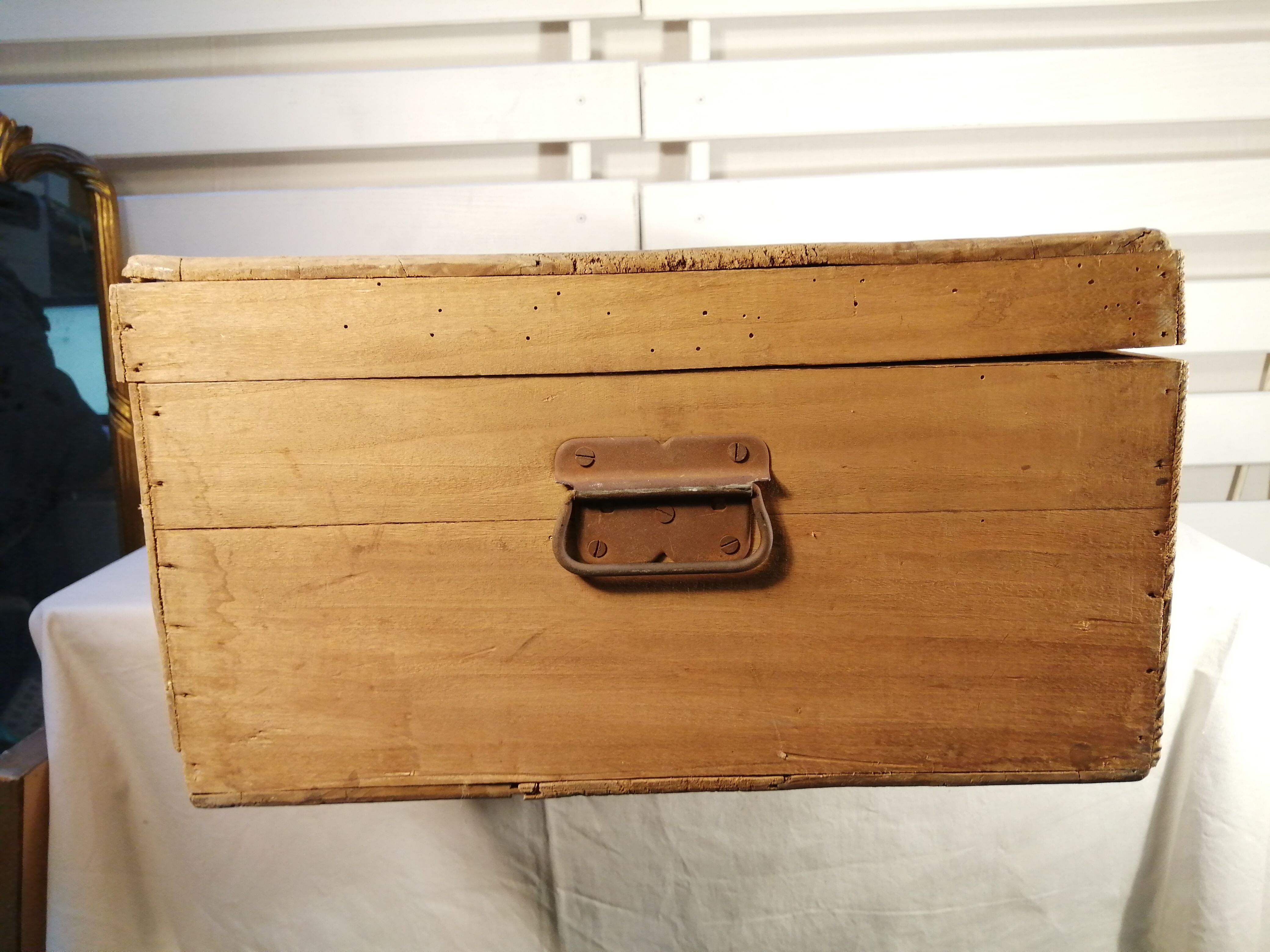 Old wooden suitcase - vintage