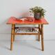 Small coffee table / Side table / Bamboo and rattan end table 1960s