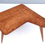 Irregular Shaped Cherrywood Veneer Coffee Table Attr. to Gio Ponti, Italy