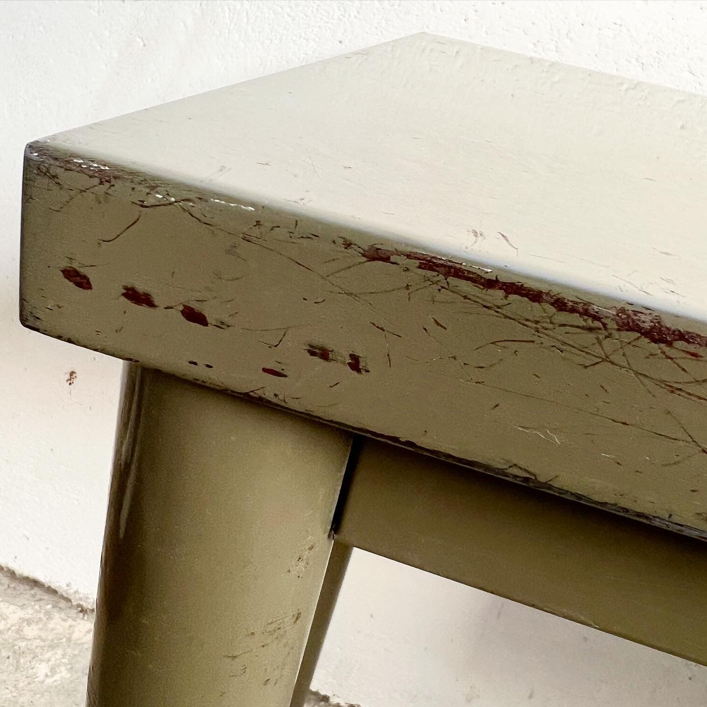 Vintage khaki metal desk