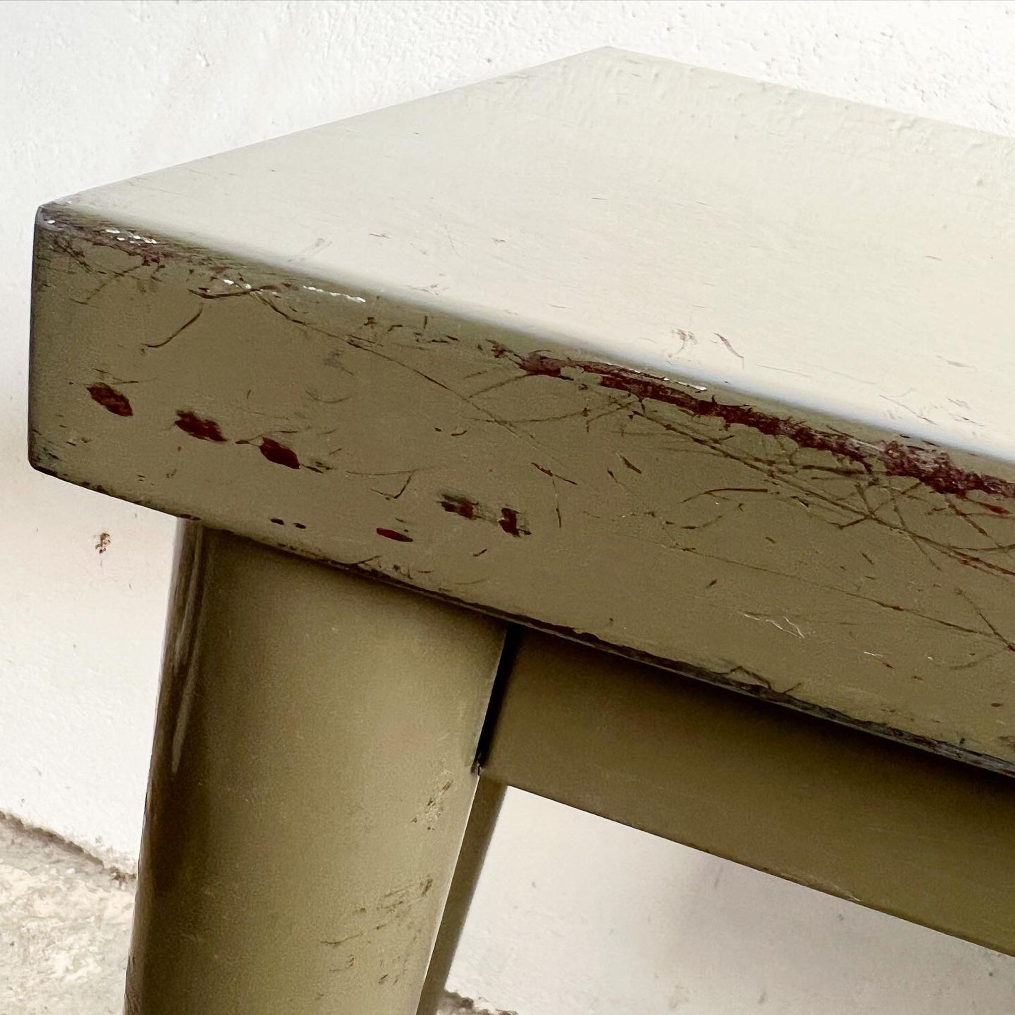Vintage khaki metal desk