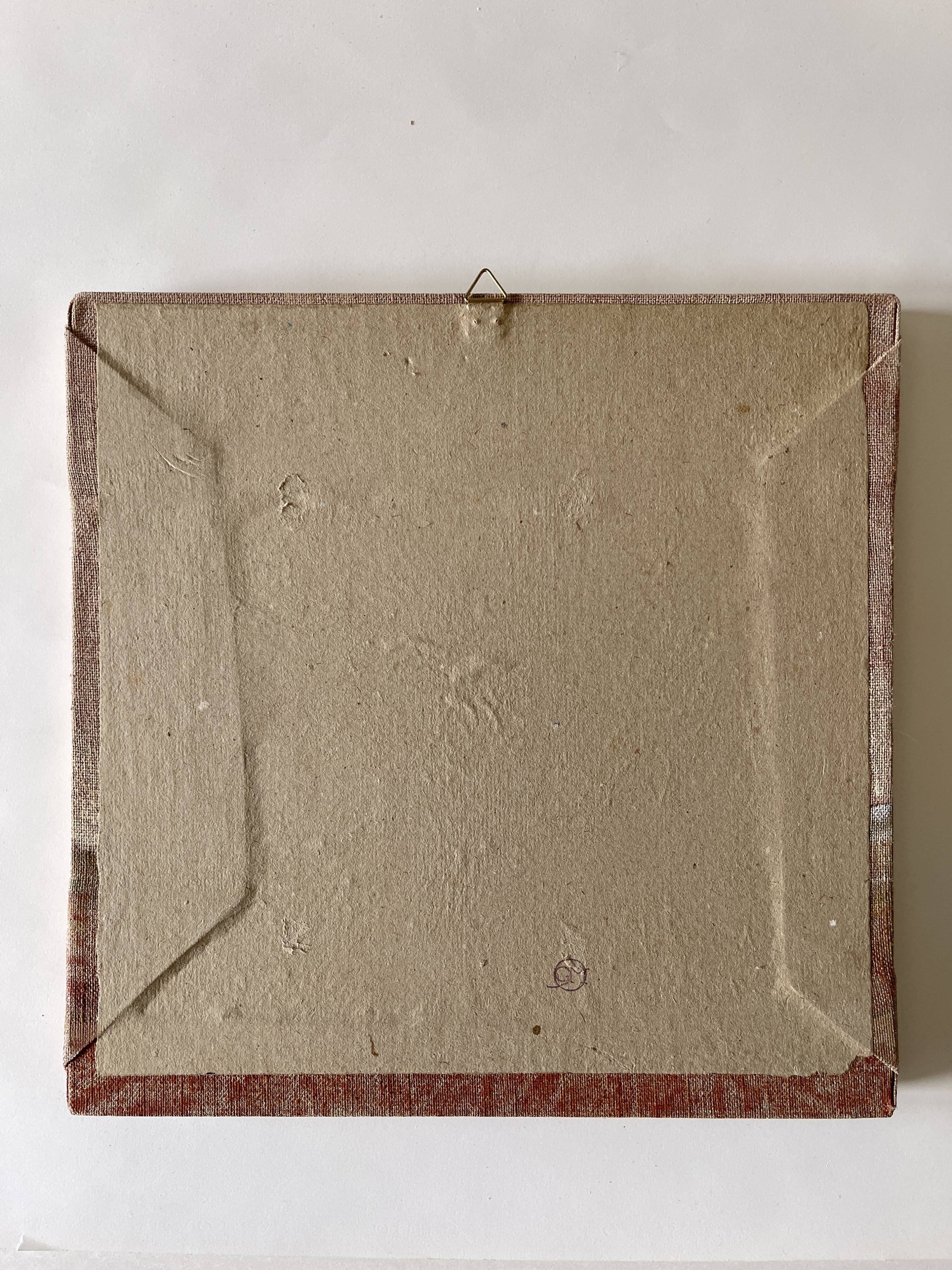 Oil on canvas landscape a l'antique signed gouny et marange