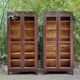 Italian Brown and Burgundy Lacquered Display Cabinets, 1890s, Set of 2