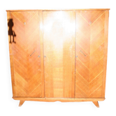 Vintage wardrobe 50_60 3 doors + mirror