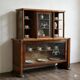 Vintage display cabinet from the 1920s-30s in walnut, Italy.