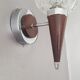Vintage teak wall lamp from the 60s with chrome