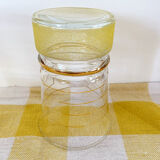 Set of 4 yellow granita glasses