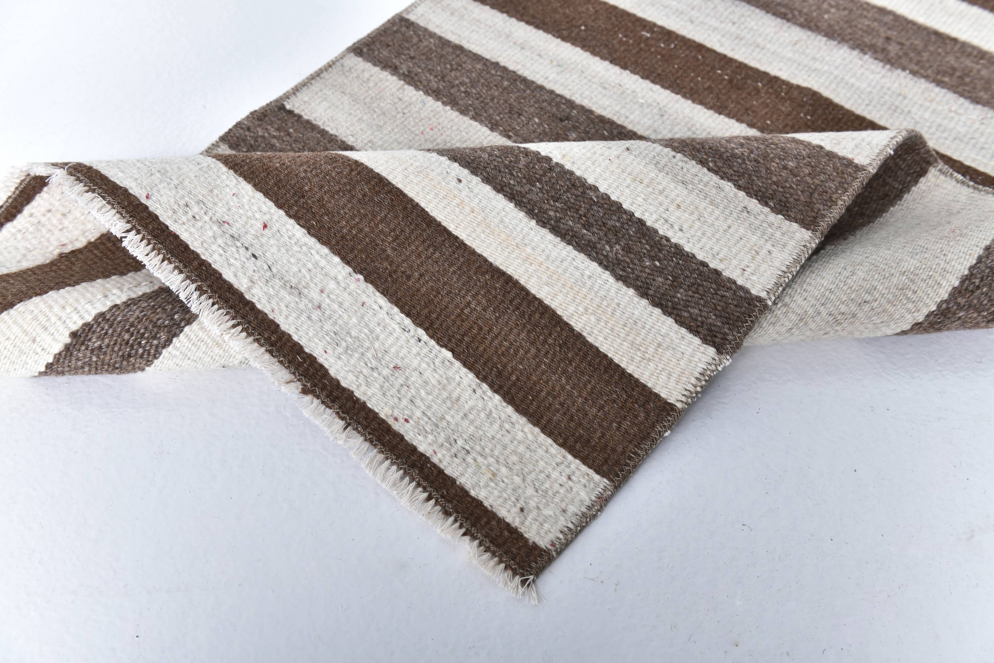 Brown beige kilim carpet, Runner kilim rug, vintage kilim natural 64x154