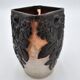 Vase Art Nouveau pate de verre Tevan Margit