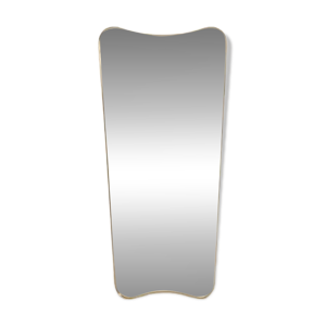 Miroir cerclé de laiton