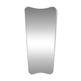 Patinated brass-framed mirror. 1980s/90s.