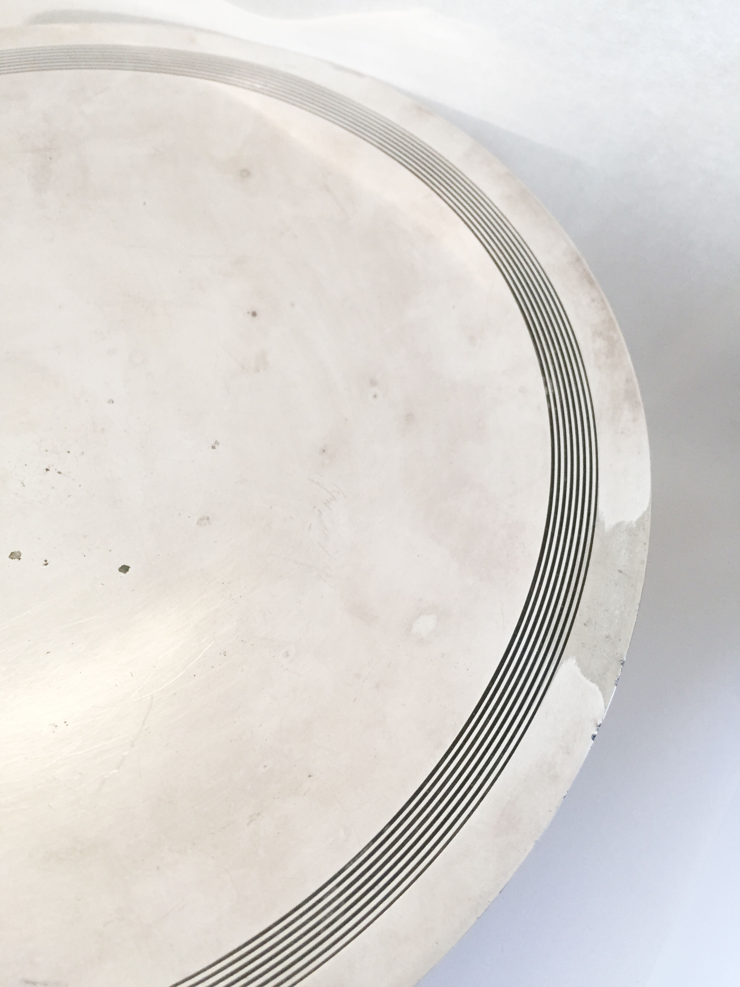 Christofle Art Deco silver metal cut