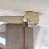 Square metal and smoked glass side table