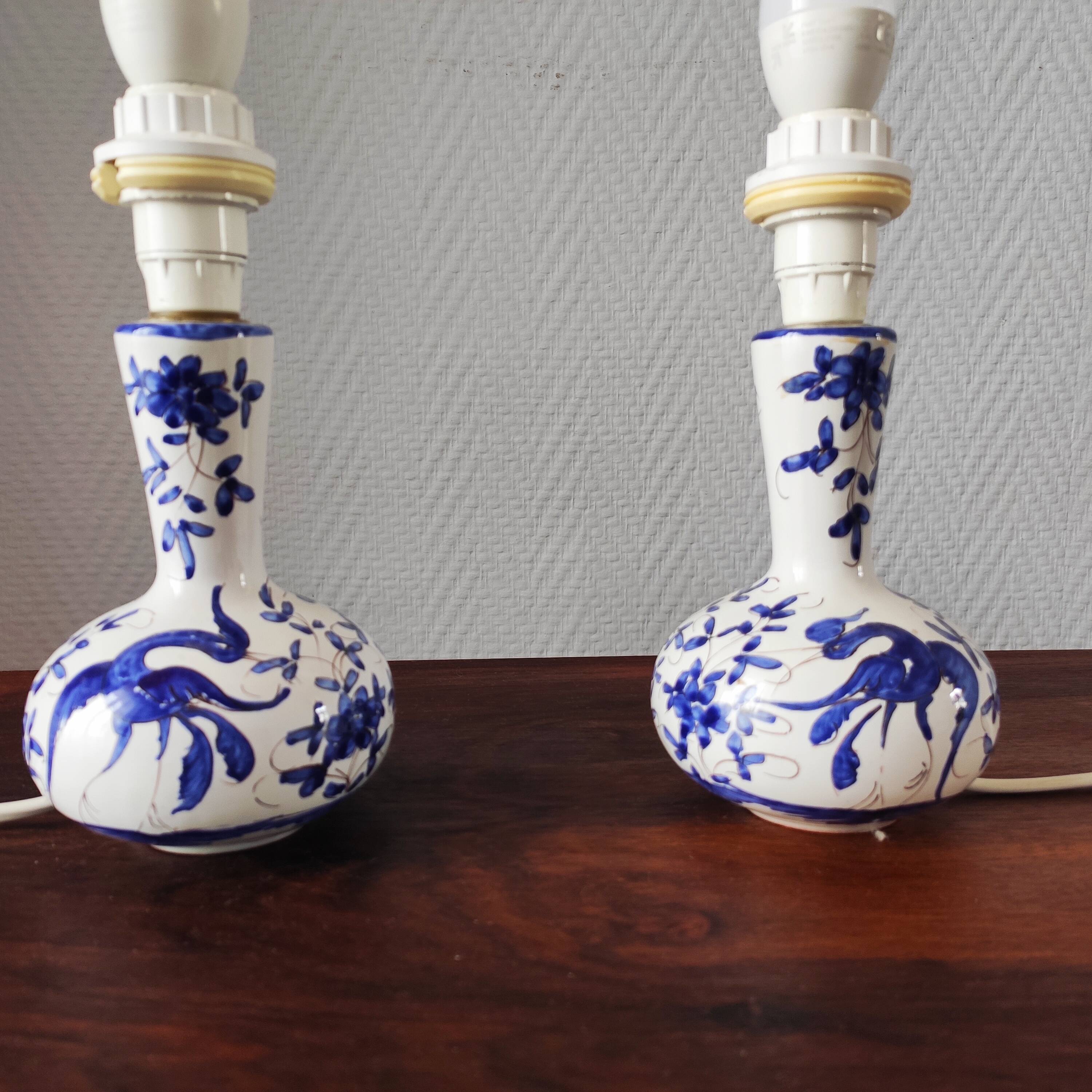 Pair of vintage lamp bases from Martres Tolosane