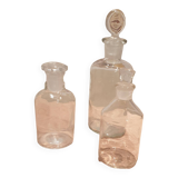 Apothecary Glass Bottles x 3