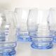 Blue water glasses x5, art deco, delicate, antique, ancient