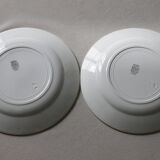 2 dessert plates Faïence d'Onnaing from Northern France