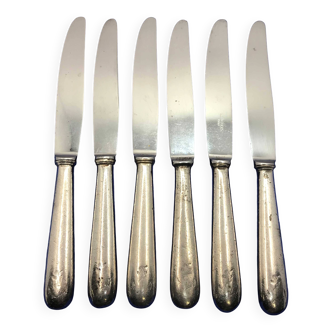Set of 6 small silver-plated Navy knives from Ercuis