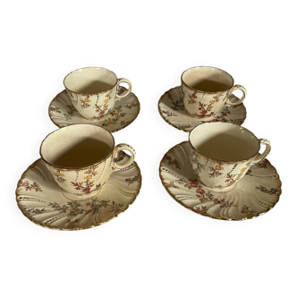 Louis XV coffee cups and saucers from Sarreguemine