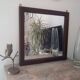 Scandinavian mirror 57-57 50s in solid teak