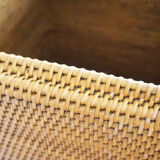 Vintage rattan and wicker storage box