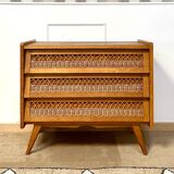 Rattan chest of drawers feet compass