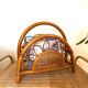 Rattan and bamboo magazine holder from the 70s
