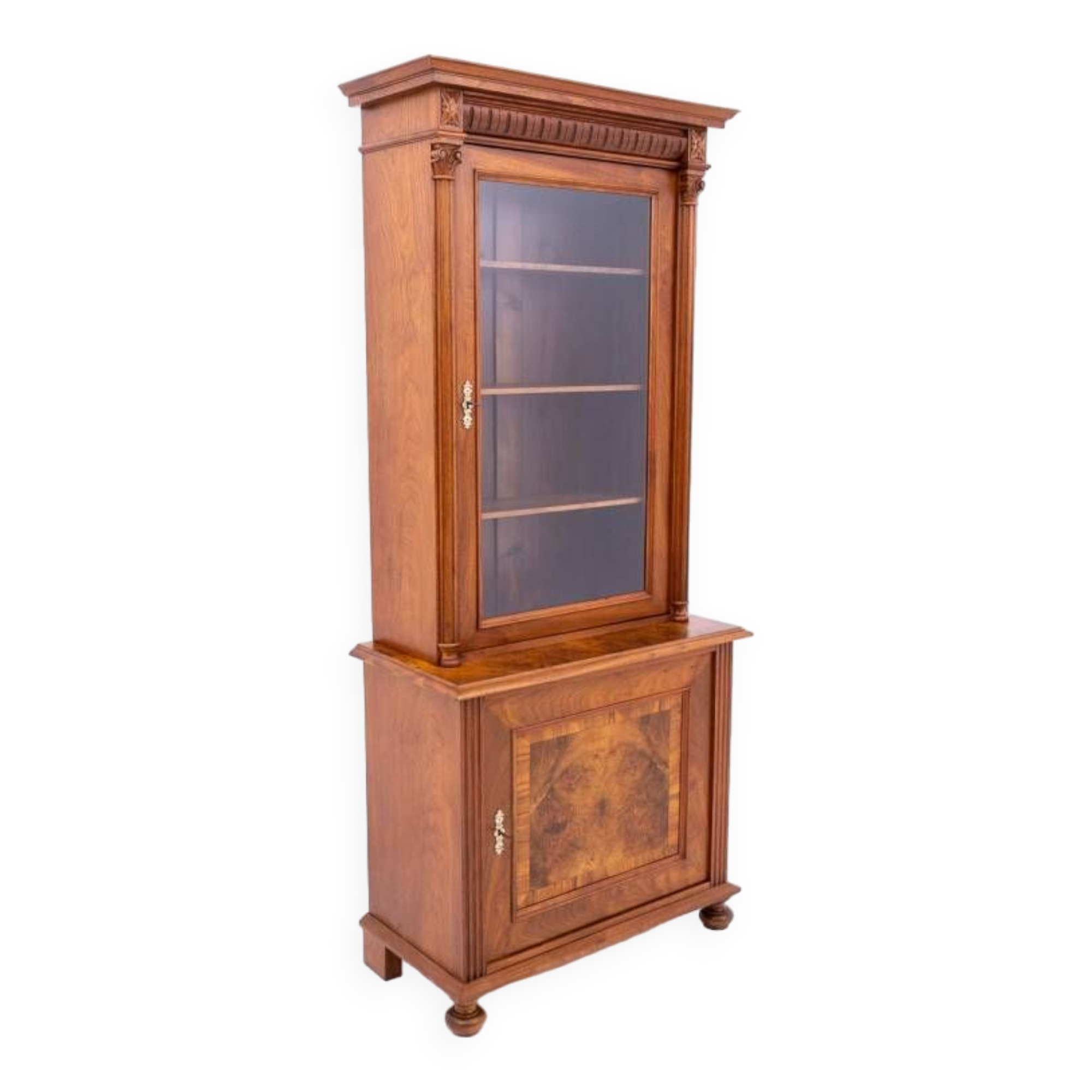 Antique bookcase, circa 1900, Northern Europe. After renovation.
