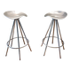 2 Bar Stools Jamaica Pepe Cortes Vintage Aluminum