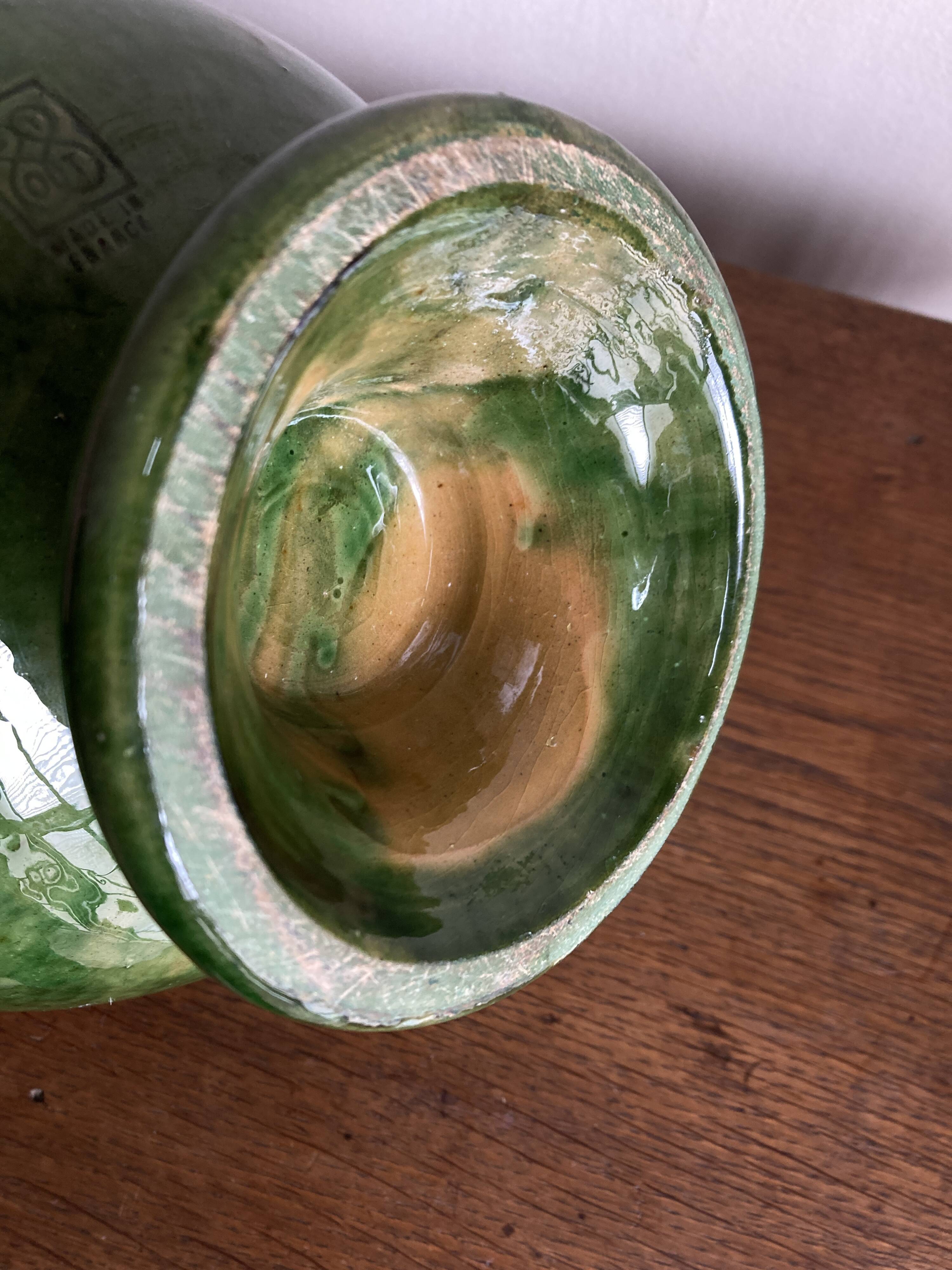 Neo-classical glazed earthenware cup from Biot 1960