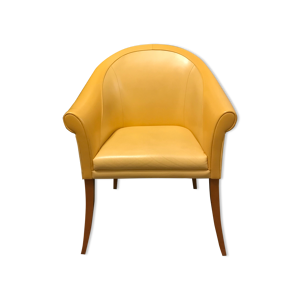 Fauteuil jaune poltrona frau
