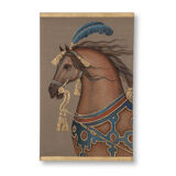 Painted canvas representing a horse, contemporary work