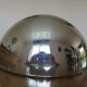 Pair of art Deco wall lamps in chrome brass shape basin 40s 50s