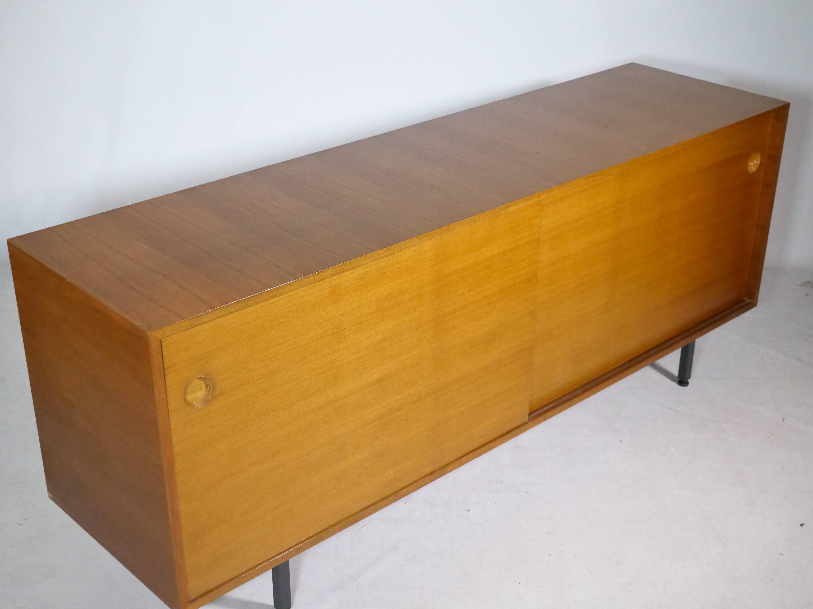 Teak sliding door sideboard by Ernst Martin Dettinger for Bormann, 1960s