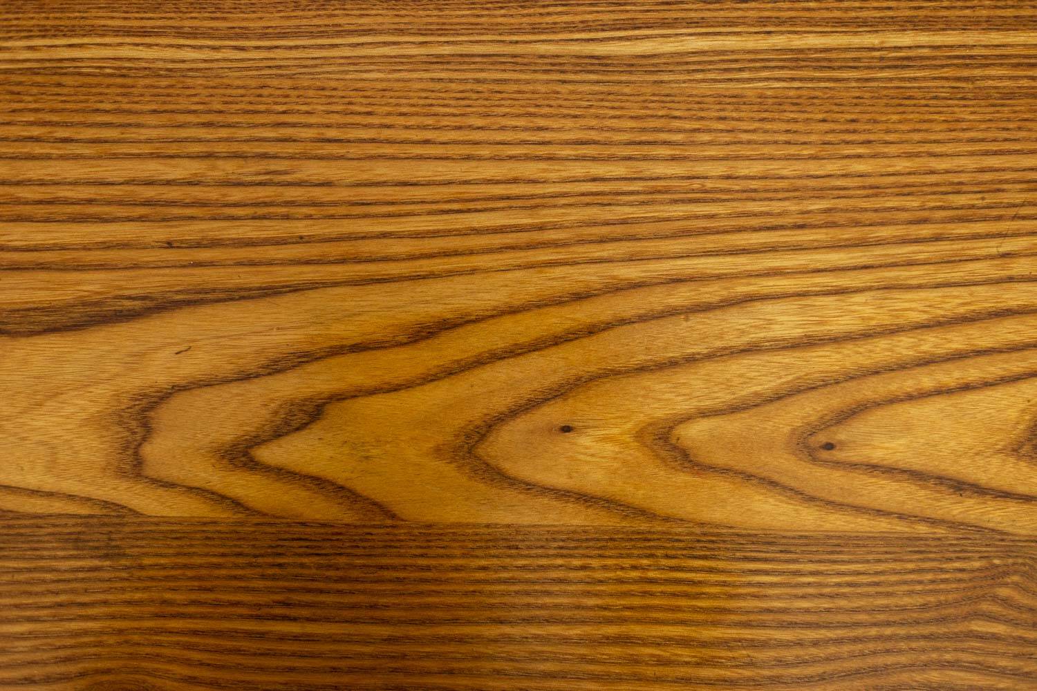 Pierre Chapo. Low chest of drawers in blond elm. Circa 1970.